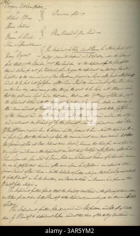 Eine Fortsetzung des Missouri Supreme Court Minute Books, Band 2, mit 280 Seiten Rechtsakten von 1808 bis 1812. In diesem Band werden Gerichtsentscheidungen, Fallbeschlüsse und frühe Rechtspraktiken in Missouri vorgestellt. Stockfoto