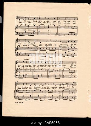 Dieses Dokument mit dem Titel „On the Trail“ ist ein Teil der Musikdienste der University of Oregon Libraries, die Musik des frühen 20. Jahrhunderts öffentlich zugänglich darstellen. Stockfoto