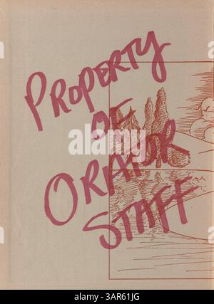 Das Jahrbuch 1947, Redner, von der Patrick Henry High School dokumentiert die Leistungen von Schülern, Lehrern, Vereinen, Leichtathletik und Veranstaltungen während des akademischen Jahres 1946-1947. Stockfoto