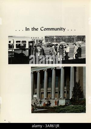 Das Jahrbuch „Antler“ 1966 der Minnehaha Academy dokumentiert die Schüler, Lehrkräfte, Sportmannschaften, Vereine und Schlüsselveranstaltungen aus dem Schuljahr 1965-1966. Stockfoto