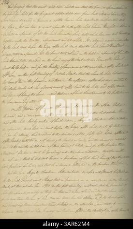 Das Missouri Supreme Court Minute Books, Band 2, zeichnet Gerichtsentscheidungen, Gerichtsverfahren und Fälle von 1808 bis 1812 auf. Dieser 280-seitige Band gibt Einblicke in das frühe Justizsystem von Missouri. Stockfoto