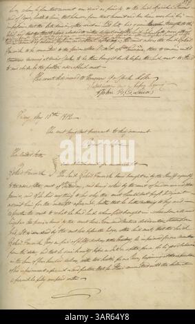 Band 2 des Missouri Supreme Court Minute Books (1808–1812) besteht aus 280 Seiten Gerichtsakten, die die Gerichtsverfahren und Entscheidungen dokumentieren, die der Missouri Supreme Court in den ersten Jahren des Justizsystems getroffen hat. Stockfoto