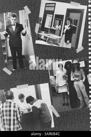 Das 1983 Folwell Jr. Das High Yearbook bietet einen umfassenden Überblick über die Aktivitäten von Studenten und Lehrkräften, einschließlich Schulveranstaltungen und Erinnerungen aus dem Schuljahr 1982-1983. Stockfoto