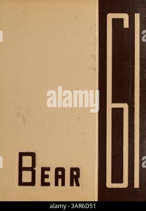 Das 1961 Bloomington High School Jahrbuch, Bear 61, zeigt Schüler, Lehrer, Clubs, leichtathletik und gesellschaftliche Veranstaltungen aus dem akademischen Jahr 1960-1961. Stockfoto