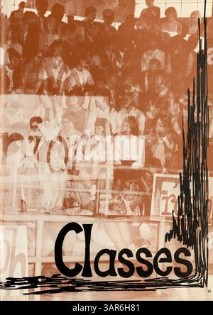 Das Geweih-Jahrbuch 1966 der Minnehaha Academy dokumentiert die Schüler, Lehrer, Vereine, Leichtathletik und unvergessliche Ereignisse aus dem Schuljahr 1965-1966 und schafft so einen historischen Rekord des Schuljahres. Stockfoto
