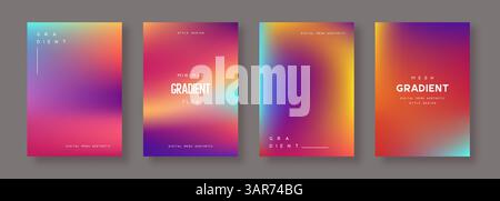 Satz abstrakter Hintergründe für Verläufe. Stock Vektor