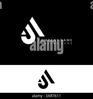 Anfangsbuchstabe AJ-Logo-Design-Vektor Stock Vektor