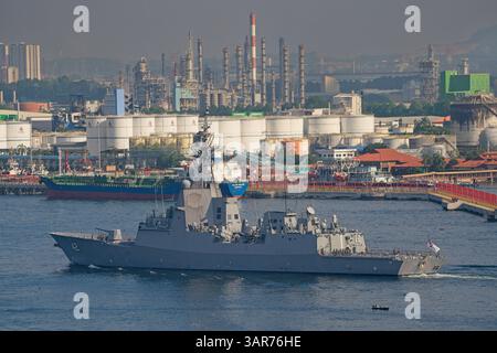 HMAS Sydney (DDG 42), das dritte Schiff der Hobart-Klasse, das von der Royal Australian Navy eingesetzt wird Stockfoto