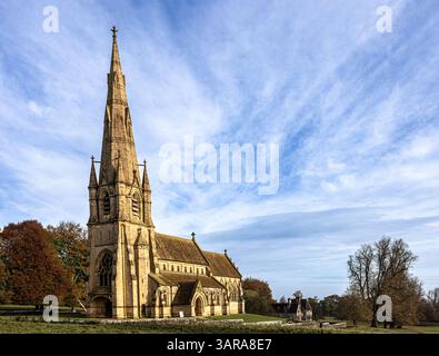 Die Kirche St Mary, Studley Royal, viktorianische Kirche im Stil des frühen englischen Stils, Studley Royal Park Stockfoto