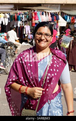 Indische Frau, Jodhpur, Rajasthan, Indien, Asien Stockfoto