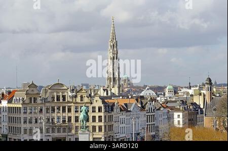 Brüssel ist die Hauptstadt Belgiens und Verwaltungszentrum der flämischen Region. Die Stadt ist bekannt für mittelalterliche Gebäude, Renaissance Architec Stockfoto