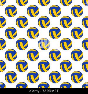 Nahtlose Muster-Volley-Ball-Vektor-Illustrasion Stock Vektor