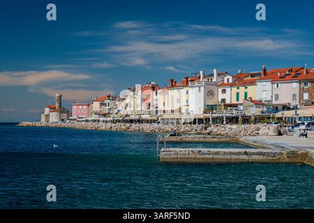 Malerischer Blick auf Piran, Slowenien Stockfoto