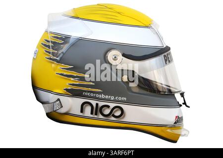 Februar 2010 - Jerez, Spanien - der Helm von Nico Rosberg (DE) Mercedes GP...Formel-1-Test, Tag zwei, . (Vermerk: © Sutton Motorsports/ZUMApress.com) Stockfoto