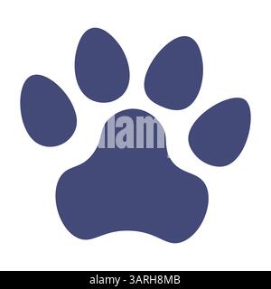 Symbol für Katze oder Hundepfote. Pfoten-Symbol. Zoo, Tierarzt-Logo-Element. Pfoten-Drucksymbol. Stock Vektor