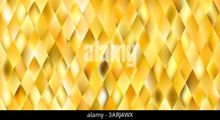 Glänzender goldener abstrakter Hintergrund mit diamantförmigem Verlauf Stock Vektor