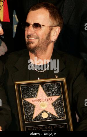August 2010 – Los Angeles, Kalifornien, USA – Ringo Starr erhielt am 8. Februar 2009 den 240. Stern auf dem Hollywood Walk of Fame in Los Angeles. (Bild: © Jonathan Alcorn/ZUMA Press) Stockfoto