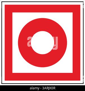 An der Wand montierte Drucktaste, Feueralarm Stock Vektor