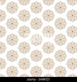 Nahtloses geometrisches Muster im authentischen arabischen Stil. Islamische Geometrische Entwurfsmuster. Stock Vektor