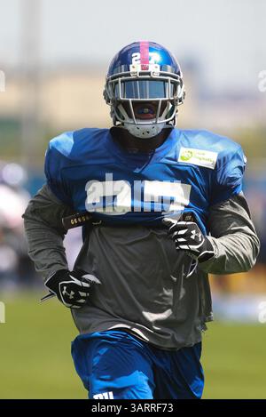 30. Juli 2013: East Rutherford, New Jersey, USA S - New York Giants Strong Safety STEVIE BROWN (27) während des Giants Trainingscamps im Quest Diagnostics Training Center in East Rutherford, NJ (Foto: © Vinny Carchietta/ZUMAPRESS.com) Stockfoto