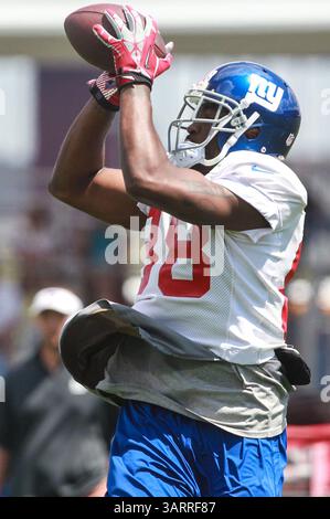 30. Juli 2013: East Rutherford, New Jersey, USA S - New York Giants Wide Receiver HAKEEM NICKS (88) während des Giants Trainingslagers im Quest Diagnostics Training Center in East Rutherford, NJ (Bild: © Vinny Carchietta/ZUMAPRESS.com) Stockfoto