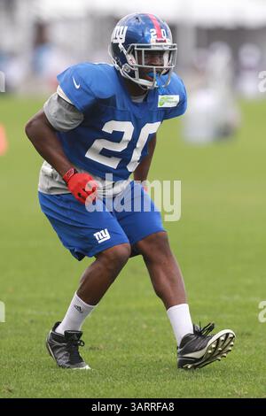 30. Juli 2013: East Rutherford, New Jersey, USA S - New York Giants Cornerback PRINCE AMUKAMARA (20) während des Giants Trainingslagers im Quest Diagnostics Training Center in East Rutherford, NJ (Bild: © Vinny Carchietta/ZUMAPRESS.com) Stockfoto