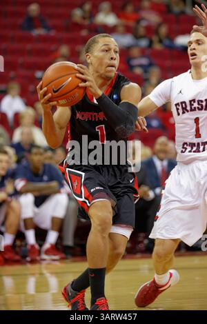 12. Dezember 2012 – 16. November 2013 Fresno, CA. Der Garde von Cal State Northridge, Josh Greene, im Spiel zwischen den Northridge Matadors und den Fresno State Bulldogs im Save Mart Center in Fresno, CA. Fresno, gewann das Spiel 80 zu 64. (Credit Image: © Phil Hawkins/Cal Sport Media/ZUMAPRESS.com) Stockfoto