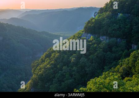 Morgenlicht im Tal der Appalachen Stockfoto