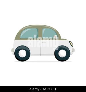Retro-Auto isoliert auf weißem Hintergrund Stock Vektor