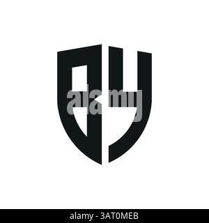 Letter by- oder yb-Logo-Vorlage Stock Vektor