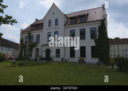 Alte Schule in Krakow am See, Mecklenburg-Vorpommern Stockfoto