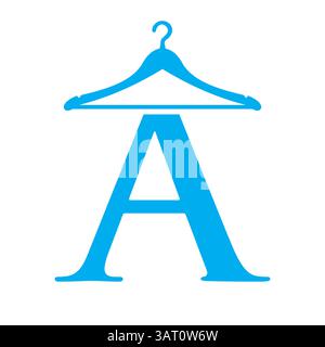 „Letter A“-Logo-Konzept mit Aufhängesymbol für Reinigungsservice und Vorlage für Reinigungsunternehmen Stock Vektor