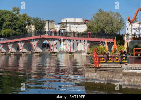 Chandpole Bridge Udaipur Rajasthan Indien Stockfoto
