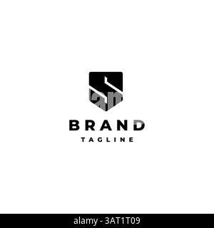 Design mit Simple Letter S Shield Icon. Design des ersten Buchstaben S mit Schild. Stock Vektor