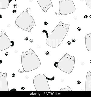 Einfaches, süßes, nahtloses Muster aus Stoff in weiß Stock Vektor