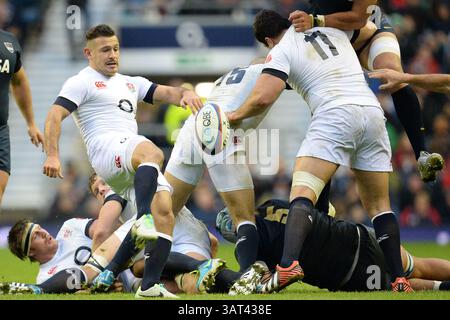 TWICKENHAM, ENGLAND – 09. NOVEMBER: Die englische Danny Care spielt am 9. November 2013 im Twckenham Stadium in Twickenham, England und Argentinien. (Foto: Mitchell Gunn/ESPA)(Foto: © ESPA Photo Agency/Cal Sport Media/ZUMAPRESS.com) Stockfoto