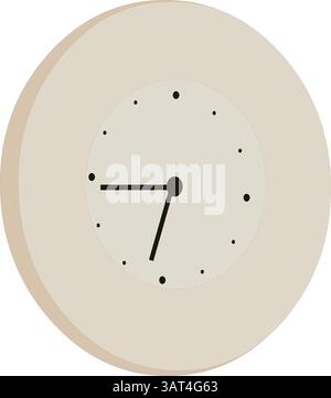 Wanduhr Vektor-Illustration isoliert auf weißem Hintergrund Stock Vektor