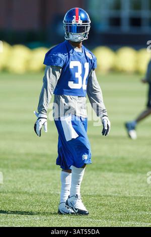 12. Juni 2013: New York Giants Cornerback Aaron Ross (31) sieht während des New York Giants Mini-Camps im Timex Performance Center in East Rutherford, New Jersey. (Bild: © Chris Szagola/Cal Sport Media/ZUMAPRESS.com) Stockfoto