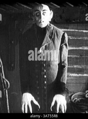 Max Schreck als Graf Orlok in Nosferatu – eine Symphonie des Grauens. 1922. Stockfoto