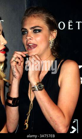 Juni 2013 - London, England - nur US Sales....12. Juni 2013, London....Cara Delevingne bei der DKNY Artworks-Markteinführung am 12. Juni 2013 in London (Credit Image: © Famous/Ace Pictures/ZUMAPRESS.com) Stockfoto