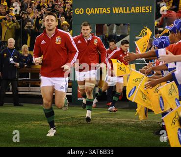 29. Juni 2013 - Melbourne, Victoria, Australien - Lions-Spieler machen sich vor dem Spiel der British und Irish Lions Australian Tour 2013 gegen die Wallabies im Etihad Stadium, Melbourne, Australien auf den Weg (Bild: © Theo Karanikos/ZUMAPRESS.com) Stockfoto