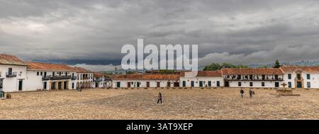 Hauptplatz in Villa de Leyva, Kolumbien Stockfoto