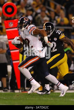 September 2013: Matt Forte #22 beim Spiel Pittsburgh Steelers vs Chicago Bears in Pittsburgh, PA, im Heinz Field. (Bild: © Jason Pohuski/Cal Sport Media/ZUMAPRESS.com) Stockfoto