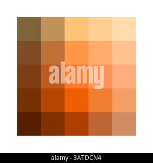 Farbpalette für Kacheln. Braune Orangetöne. Herbstblockgradient. Vektorfeld Set. Stock Vektor