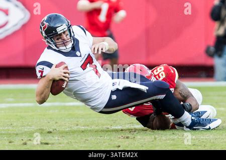20. Oktober 2013 – Kansas City, Missouri, Vereinigte Staaten von Amerika – 20. Oktober 2103:    während des NFL-Spiels zwischen den Houston Texans und den Kansas City Chiefs im Arrowhead Stadium in Kansas City, MO. Die Chiefs besiegten die Texaner mit 17:16. (Bild: © Tim Warner/Cal Sport Media/ZUMAPRESS.com) Stockfoto