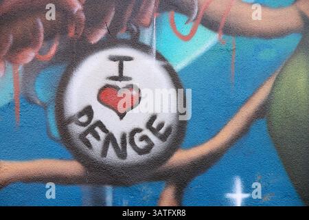 Street Art in Penge SE20, London, Großbritannien Stockfoto