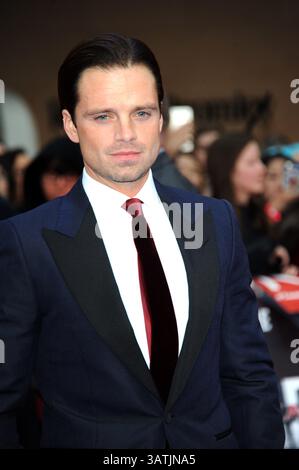 26. April 2016 – London, Großbritannien – Sebastian Stan kommt am 26. April 2016 zur Premiere von „Captain America Civil war“ im Vue Westfield in London, England (Credit Image: © Famous/Ace Pictures via ZUMA Press) Stockfoto