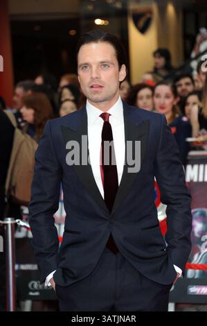 26. April 2016 – London, Großbritannien – Sebastian Stan kommt am 26. April 2016 zur Premiere von „Captain America Civil war“ im Vue Westfield in London, England (Credit Image: © Famous/Ace Pictures via ZUMA Press) Stockfoto