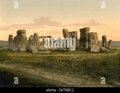 März 2016 - Stonehenge, nahe Salisbury, England, Fotodruck, circa 1900 (Bild: © Glasshouse Via ZUMA Wire) Stockfoto