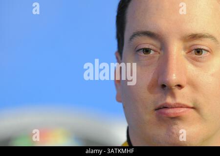 10. Dezember 2011 - USA - Fahrer Kyle Busch während NASCAR Medien vor dem Daytona 500 auf dem Daytona International Speedway am 16. Februar 2012 in Daytona Beach, Florida, Daytona Beach, Fla... ZUMA PRESS/Scott A. Miller (Kredit-Bild: © Scott A. Miller über ZUMA Draht) Stockfoto